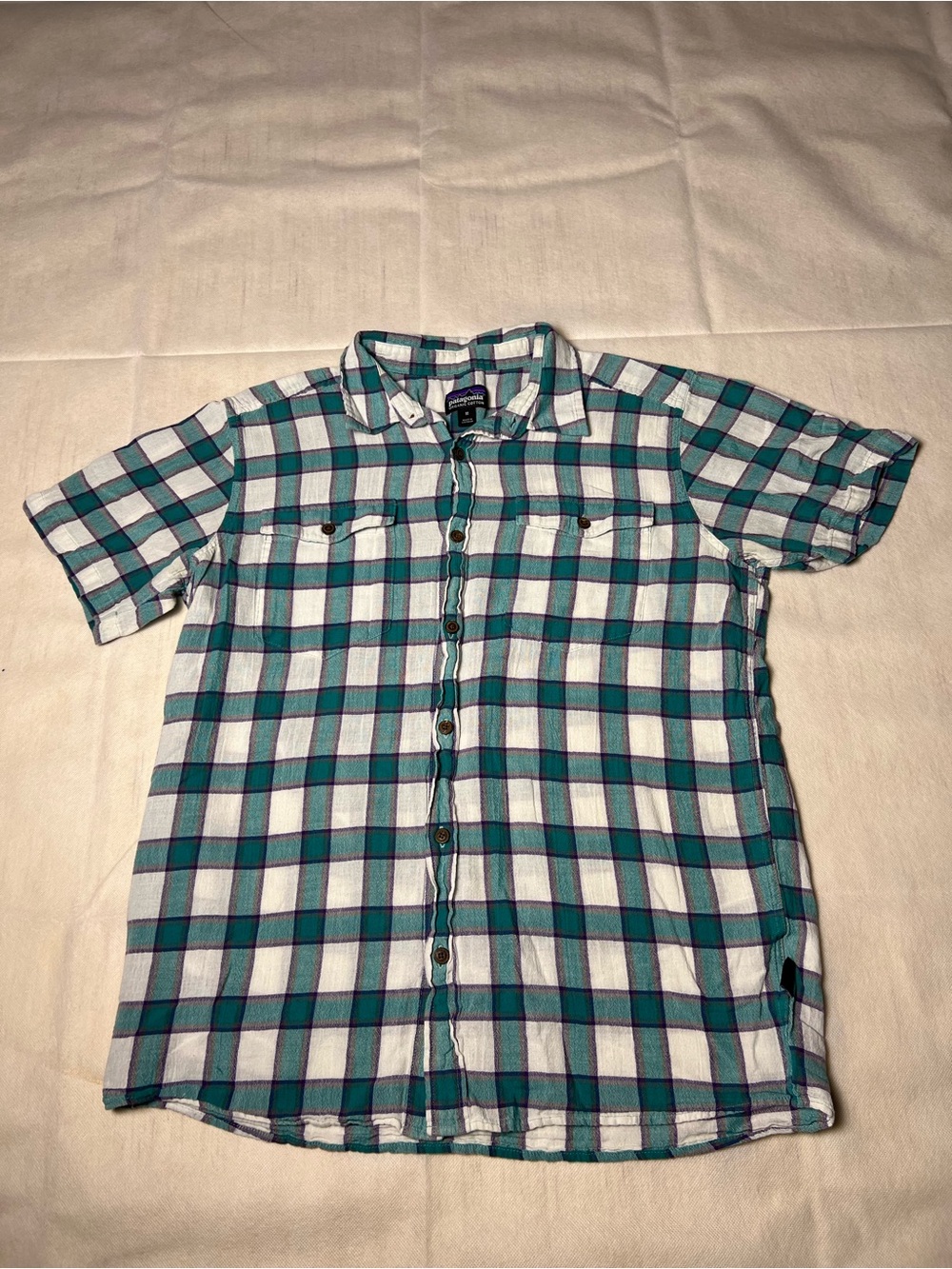 Patagonia checkered button-up shirt